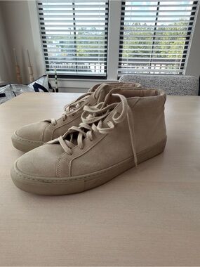Suitsupply Men's Suede High-Top Sneakers in Beige - Size 11